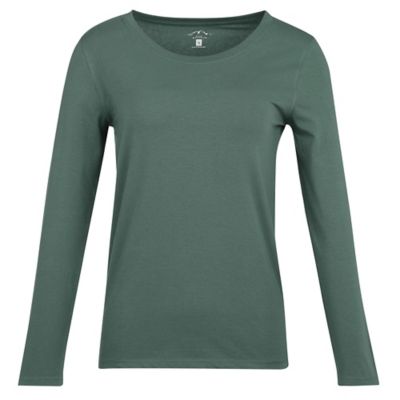 Blue Mountain Women's Garden Scoop Neck Long-Sleeve T-Shirt, Green