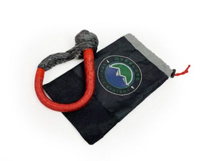 Overland Vehicle Systems Red/Gray Shackle Rope with Storage Bag, 7/16 in. Diameter Rope, 19129903