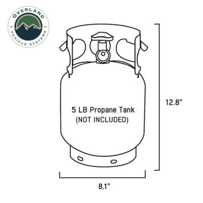 Image showing  Waxed Canvas Propane Tank Cover, For 2.5 Gallon Tank, Draw String Closure, 21189941