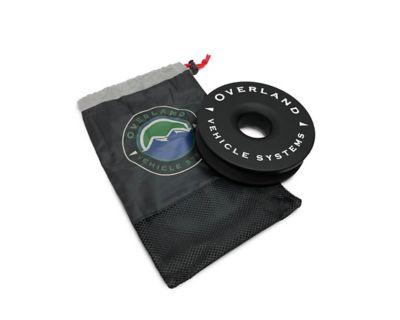 Overland Vehicle Systems 6.25 in. Recovery Ring, 45,000 lb. Capacity,Black, with Storage Bag, 19240004