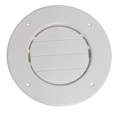Valterra Heating/Cooling Register, 4 in. Diameter, 360 Degree Rotation, White, A10-3357VP