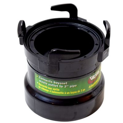 Valterra 3 in. Hub x 3 in. Bayonet Fitting, Convert Standard Sewer Hose To Rotating Rigid Pipe, T1028