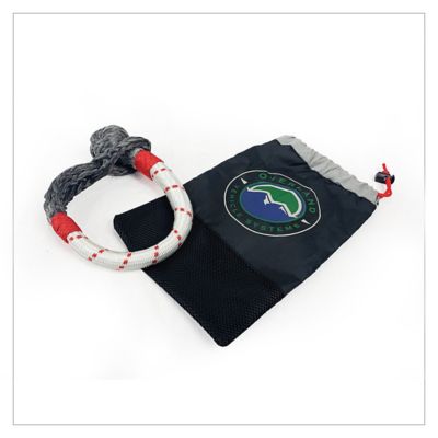 Overland Vehicle Systems Red/Gray Shackle Rope with Storage Bag, 5/8 in. Diameter Rope, 19149903