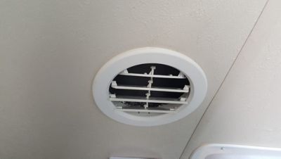 Image showing 2 th Valterra Ceiling Mount Heating/Cooling Register, 5 in. Diameter, 360 Degree Rotating, White, A10-3358VP