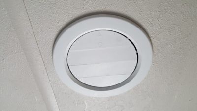 Image showing 3 th Valterra Ceiling Mount Heating/Cooling Register, 5 in. Diameter, 360 Degree Rotating, White, A10-3358VP