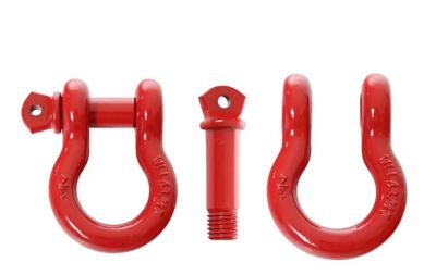 Image showing  Steel D-Ring, 3/4 in. Pin, Powder Coated Gloss Red, Single, 19019904
