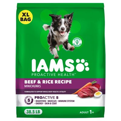 Iams Proactive Health Adult Dry Dog Food Beef and Rice Recipe, 38.5 lb. bag