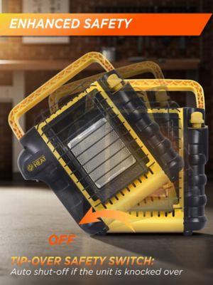 Image showing 2 th Commercial Heat 9000 BTU Portable Propane Heater for Outdoor or Indoor Use, Yellow