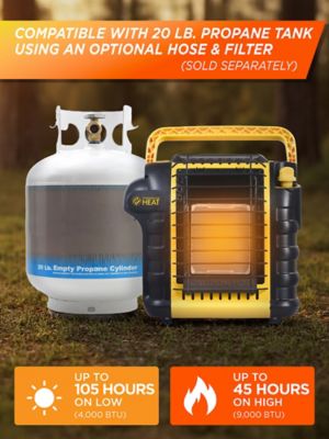 Image showing 4 th Commercial Heat 9000 BTU Portable Propane Heater for Outdoor or Indoor Use, Yellow