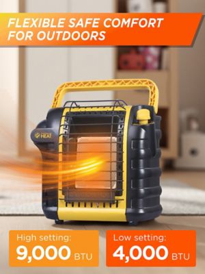Image showing 5 th Commercial Heat 9000 BTU Portable Propane Heater for Outdoor or Indoor Use, Yellow
