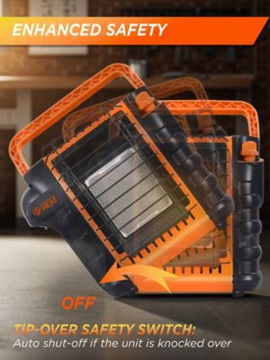 Image showing  9000 BTU Portable Propane Heater for Outdoor or Indoor Use, Orange