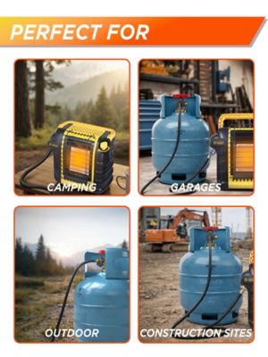 Image showing 5 th Commercial Heat 6 ft. Propane Hose Adapter for Portable Heater