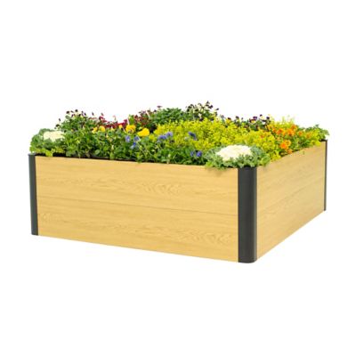 Vego Garden Woodgrain Raised Garden Bed 4 x 4ft.