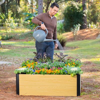 Image showing  Woodgrain Raised Garden Bed 4 x 4ft.