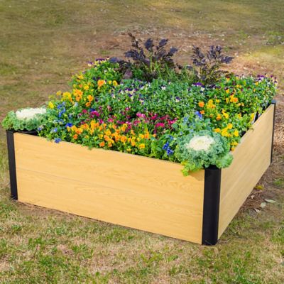 Image showing  Woodgrain Raised Garden Bed 4 x 4ft.