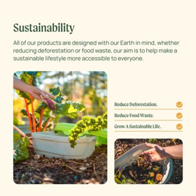 Image showing  17 in. Tall 42 in. Wide Round Metal Raised Garden Bed, Modern Gray