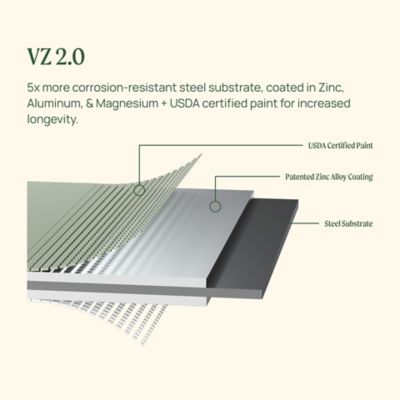 Image showing  17 in. Tall 42 in. Wide Round Metal Raised Garden Bed, Modern Gray