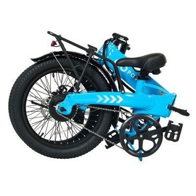 Image showing  GoVolt Folding Electric Bike for Adults Blue
