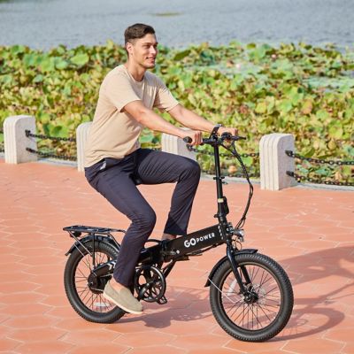 Image showing  GoVolt Folding Electric Bike for Adults Black