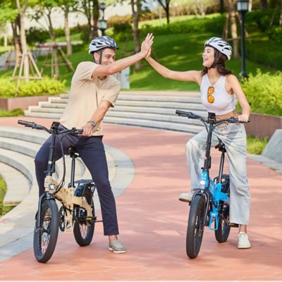 Image showing  GoVolt Folding Electric Bike for Adults Sand