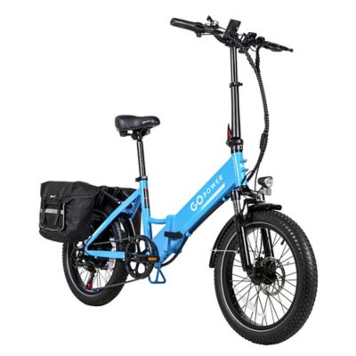 GoPowerBike GoPlus Folding Electric Bike Blue