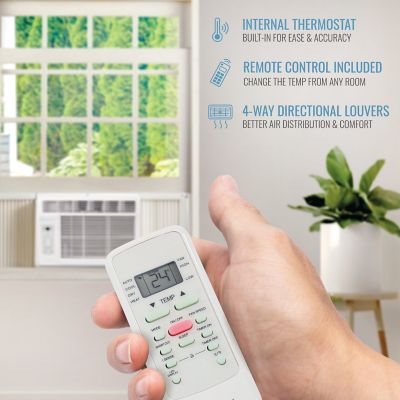 Image showing 8 th Keystone 6,000 BTU 115V Window Air Conditioner Cools 250 sq. ft. with Dehumidifier and Remote