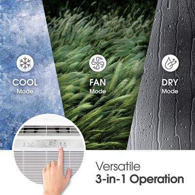 Image showing  10,000 BTU 115V Smart Window Air Conditioner Cools 450 sq. ft. with Remote