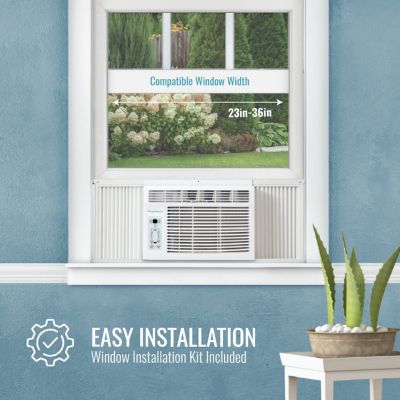Image showing  14,000 BTU 115V Window Air Conditioner Cools 650 sq. ft. with Dehumidifier and Remote