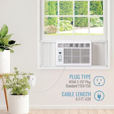 Image showing  12,000 BTU 115V Window Air Conditioner Cools 550 sq. ft. with Dehumidifier and Remote