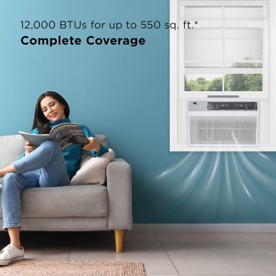 Image showing  12,000 BTU 115V Smart Window Air Conditioner Cools 550 sq. ft. with Remote and Wi-Fi Enabled