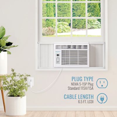 Image showing  6,000 BTU 115V Window Air Conditioner Cools 250 sq. ft. with Remote