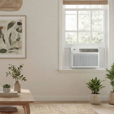 Image showing  14,000 BTU 115 V Smart Window Air Conditioner Cools 700 sq. ft. with Remote and Wi-Fi Enabled