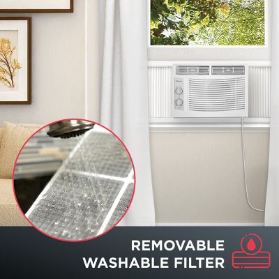 Image showing  5,000 BTU 115V Window-Mounted Air Conditioner Cools 150 sq. ft. with Mechanical Controls