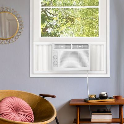 Image showing 7 th Amana 5,000 BTU 115V Window-Mounted Air Conditioner Cools 150 sq. ft. with Mechanical Controls