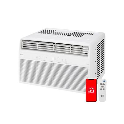 LG 8,000 BTU 115V Smart Window Air Conditioner Cools 350 sq. ft. with Remote