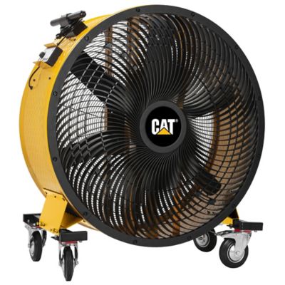 Image showing 1 th Caterpillar Industrial Drum Fan, 25,000 CFM High-Velocity Air Circulator, DC Motor, Variable Speed, Heavy-Duty 6-Blade Design