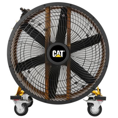 Image showing 5 th Caterpillar Industrial Drum Fan, 25,000 CFM High-Velocity Air Circulator, DC Motor, Variable Speed, Heavy-Duty 6-Blade Design