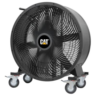 Caterpillar Industrial Drum Fan, 25,000 CFM High-Velocity Fan with DC Motor, Variable Speed, Heavy-Duty 6-Blade Design