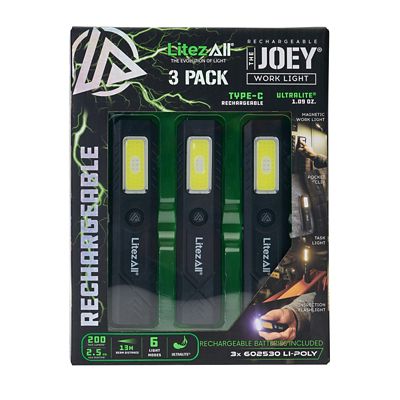 LitezAll Joey UltraLite Everyday Carry Tasklight, 3 pk.