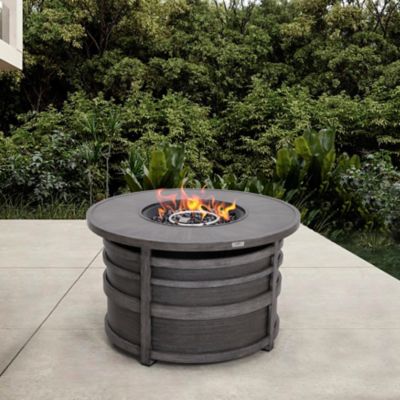 Nuu Garden 40 in. Fire Pit Table, 50,000 BTU Propane Fire Pit with Lid