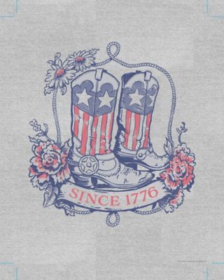 Image showing  Woman's T-Shirt, Americana Boots, Gray