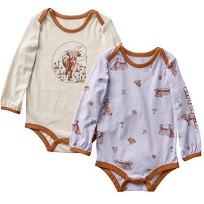 Carhartt Infant Girl's Long-Sleeve Farm Print Bodysuit 2 pc. Set