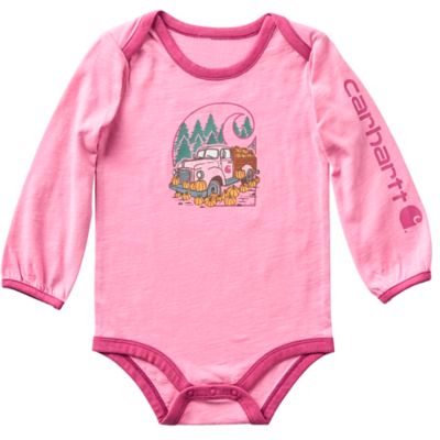 Carhartt Infant Girl's Long-Sleeve Pumpkin Truck Bodysuit