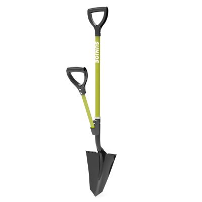 Snow Joe 40 in. Strain-Reducing D-Handle Spear Head Shovel with Spring Assist Handle