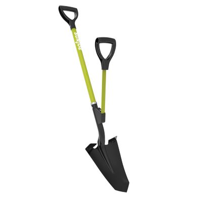 Image showing  40 in. Strain-Reducing D-Handle Spear Head Shovel with Spring Assist Handle