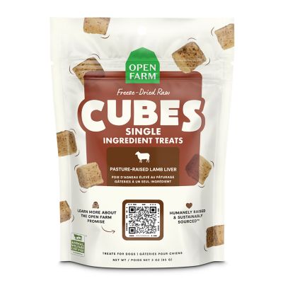 Open Farm Cubes Lamb Liver Single Ingredient Treats for Dogs