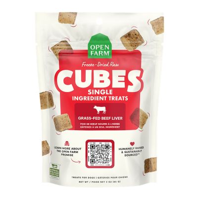 Open Farm Cubes Beef Liver Single Ingredient Treats for Dogs