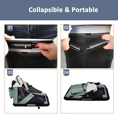 Image showing 4 th GOOPAWS 3-Door Collapsible Soft-Sided Dog Crate