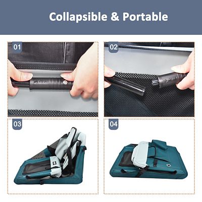 Image showing 4 th GOOPAWS 3-Door Collapsible Soft-Sided Dog Crate