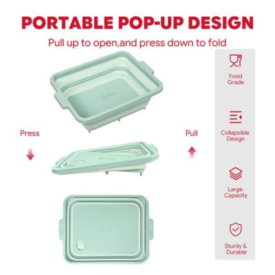 Image showing  9 in 1 Multifunctional Collapsible BBQ Prep Tub Grill Station Green Camping RV Kitchen